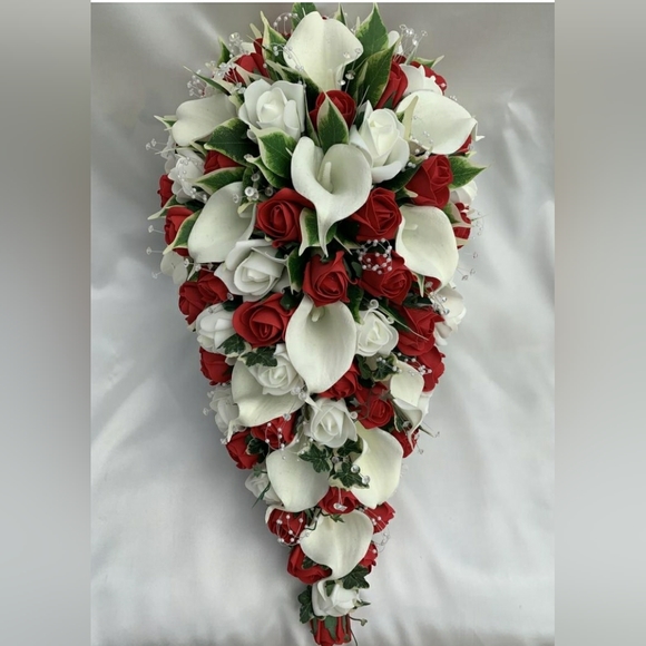 Other Rose And Calla Lily Cascading Bouquet Poshmark
